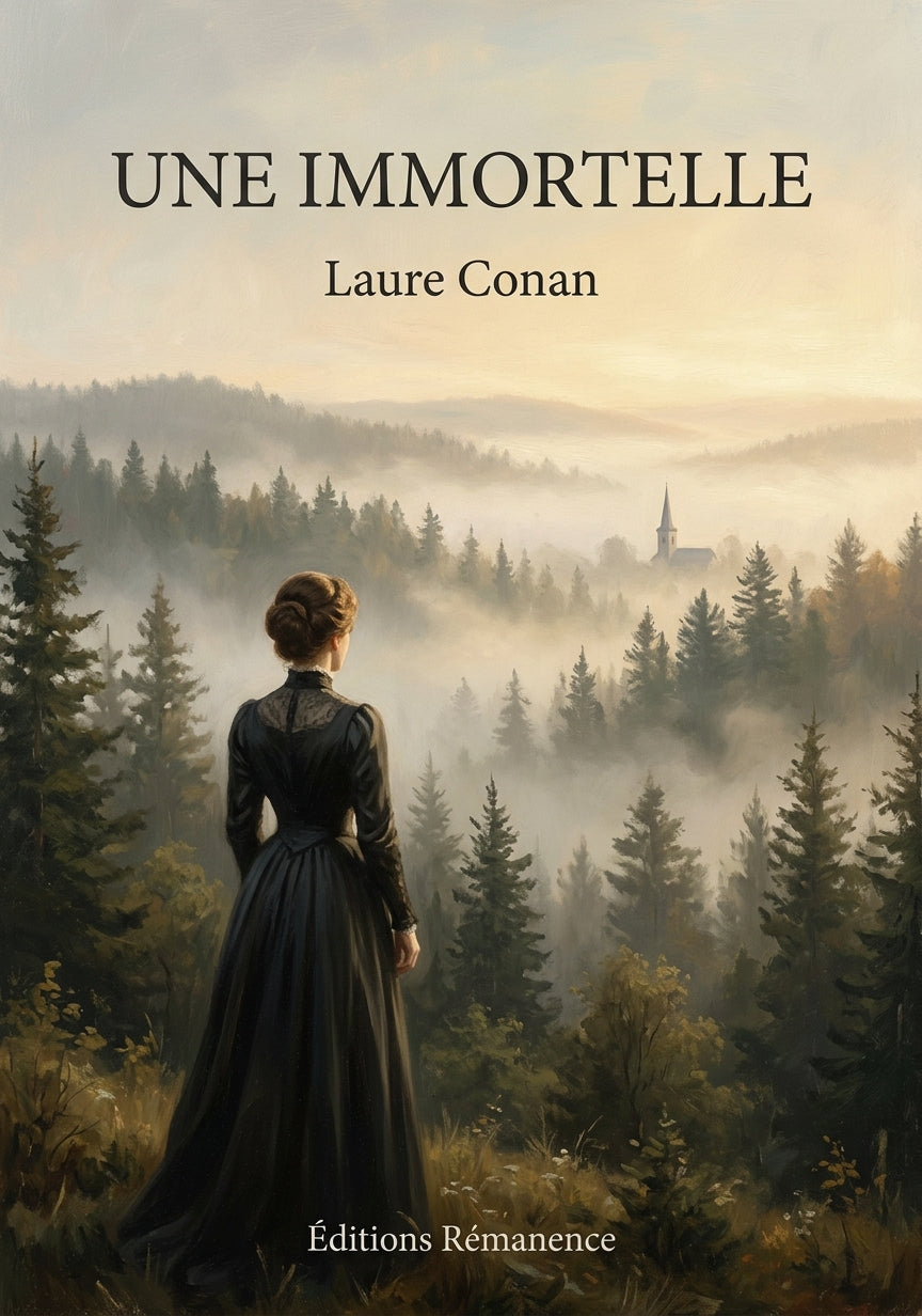 Livre Une immortelle par Laure Conan - Couverture - Editions Remanence