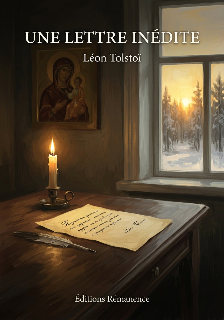 Livre Une lettre inédite par Léon Tolstoï - Couverture - Editions Remanence