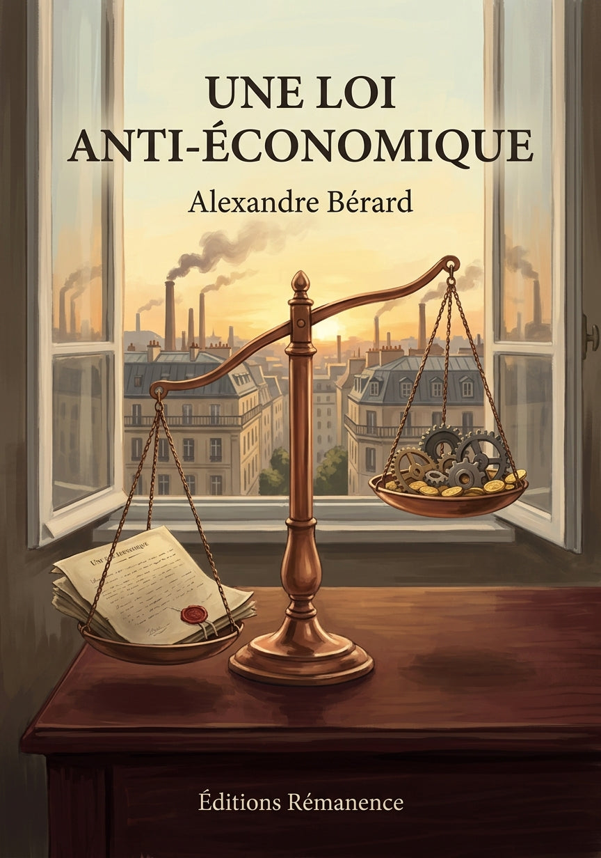Livre Une Loi anti-économique par Alexandre Bérard - Couverture - Editions Remanence
