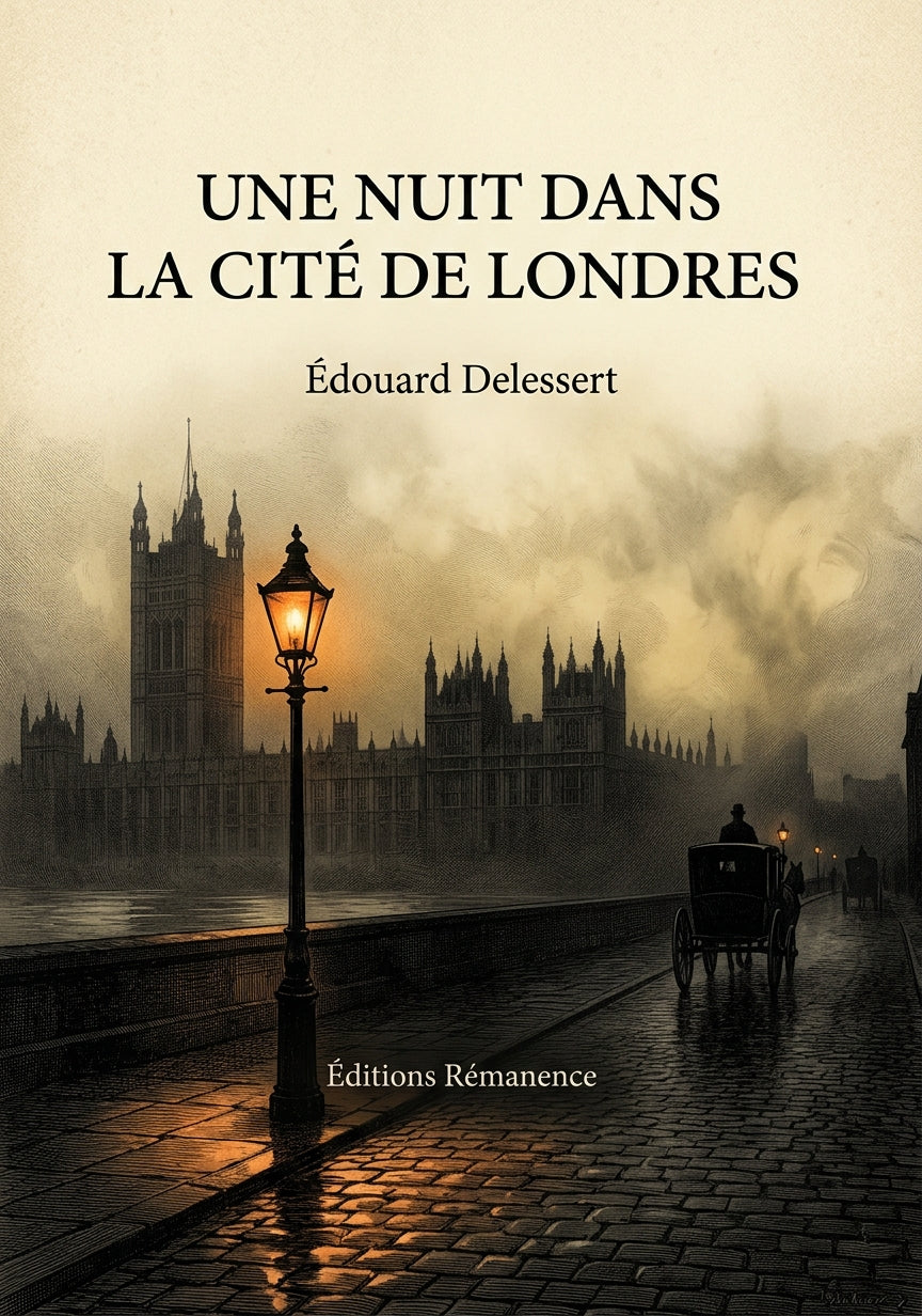 Livre Une nuit dans la cité de Londres par Édouard Delessert - Couverture - Editions Remanence