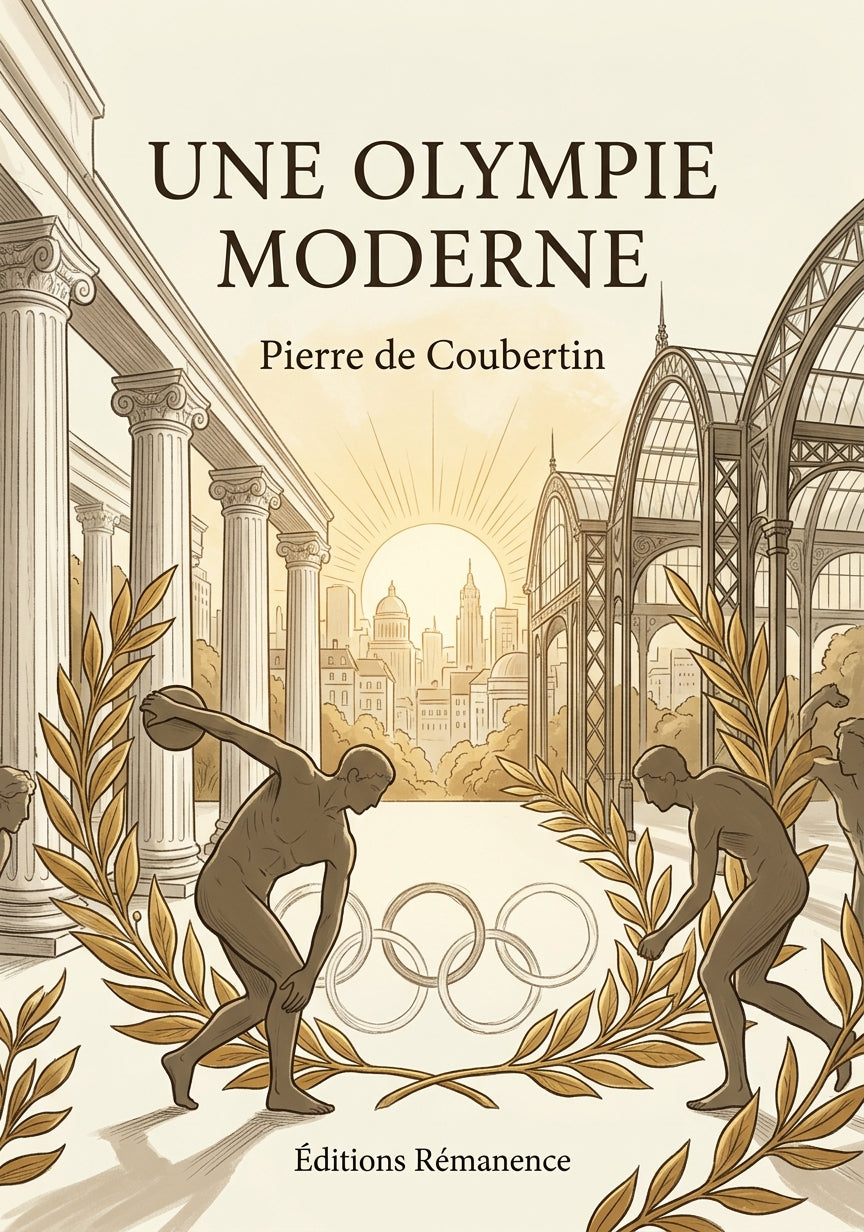 Livre Une Olympie moderne par Pierre de Coubertin - Couverture - Editions Remanence