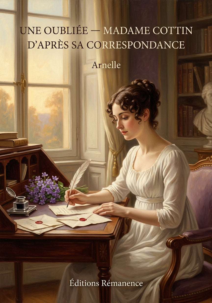 Livre Une oubliée — Madame Cottin d’après sa correspondance par Arnelle - Couverture - Editions Remanence