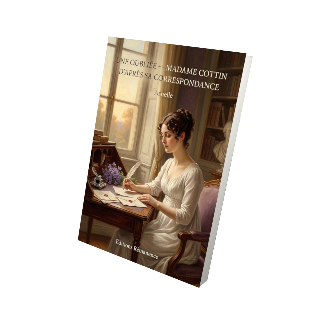 Livre Une oubliée — Madame Cottin d’après sa correspondance par Arnelle - Vue 3D - Editions Remanence