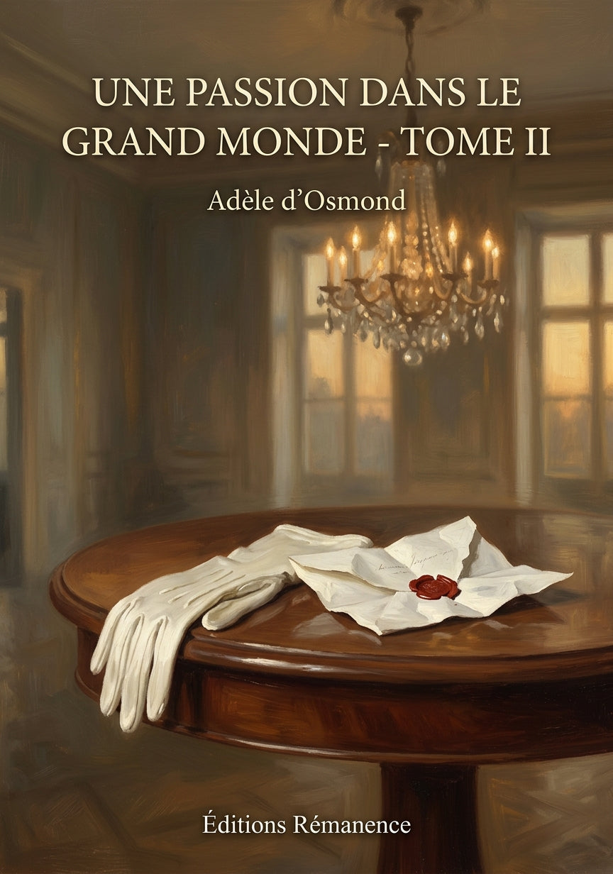 Livre Une passion dans le grand monde - Tome I par Adèle d’Osmond - Couverture - Editions Remanence