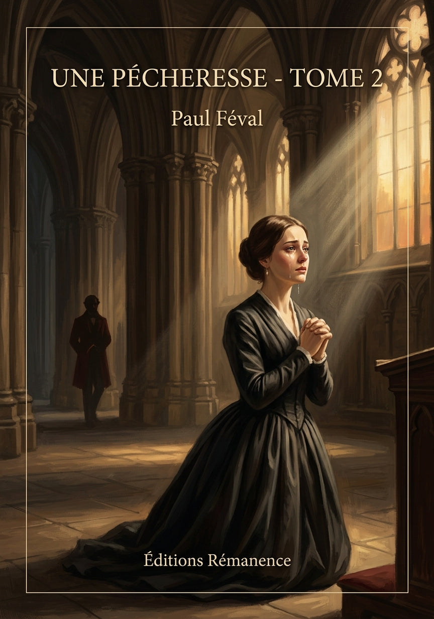 Livre Une pécheresse - Tome 2 par Paul Féval - Couverture - Editions Remanence