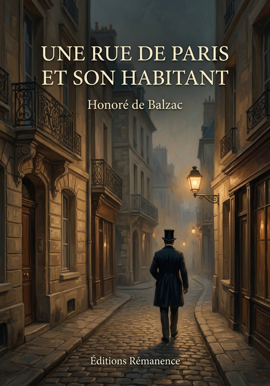 Livre Une rue de Paris et son habitant par Honoré de Balzac - Couverture - Editions Remanence