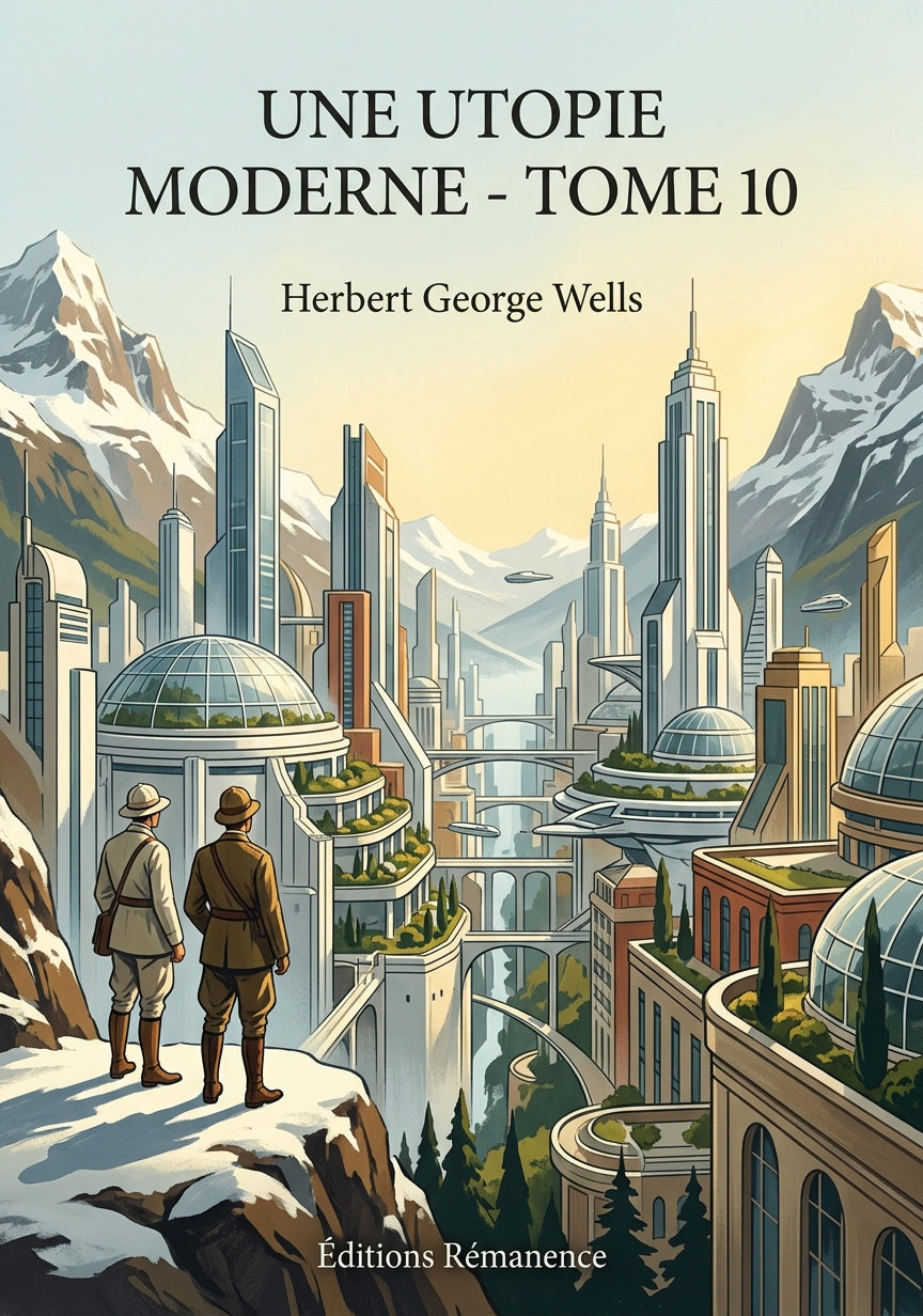 Livre Une Utopie moderne - Tome 10 par Herbert George Wells - Couverture - Editions Remanence