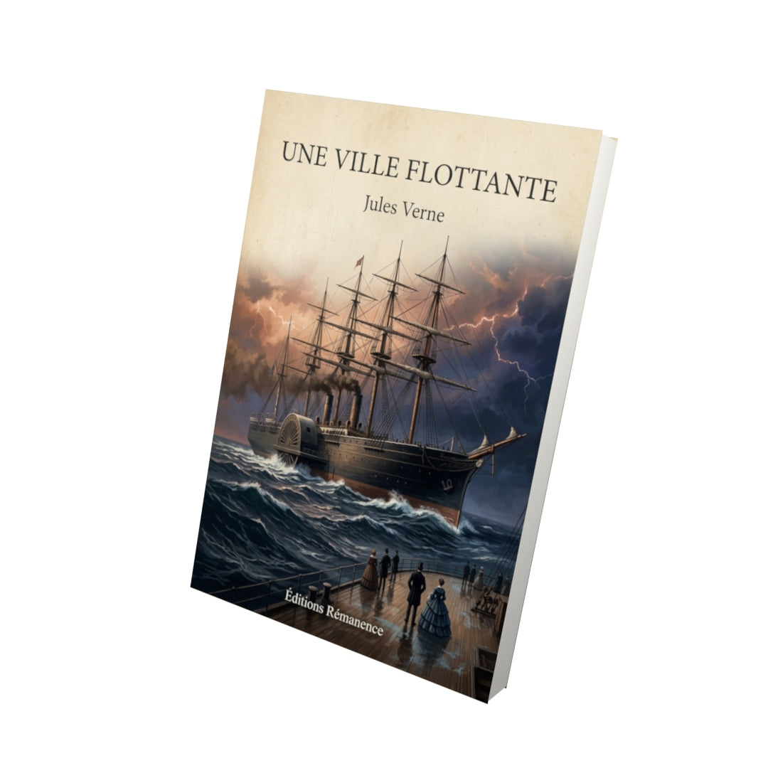 Livre Une ville flottante - Jules Verne - Vue 3D - Editions Remanence
