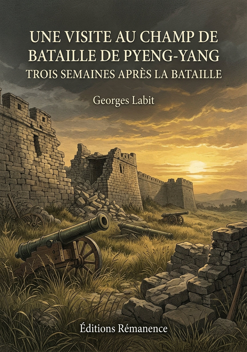 Livre Une visite au champ de bataille de Pyeng-Yang trois semaines après la bataille par Georges Labit - Couverture - Editions Remanence
