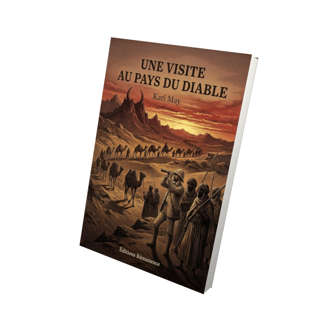 Livre Une Visite au pays du diable par Karl May - Vue 3D - Editions Remanence