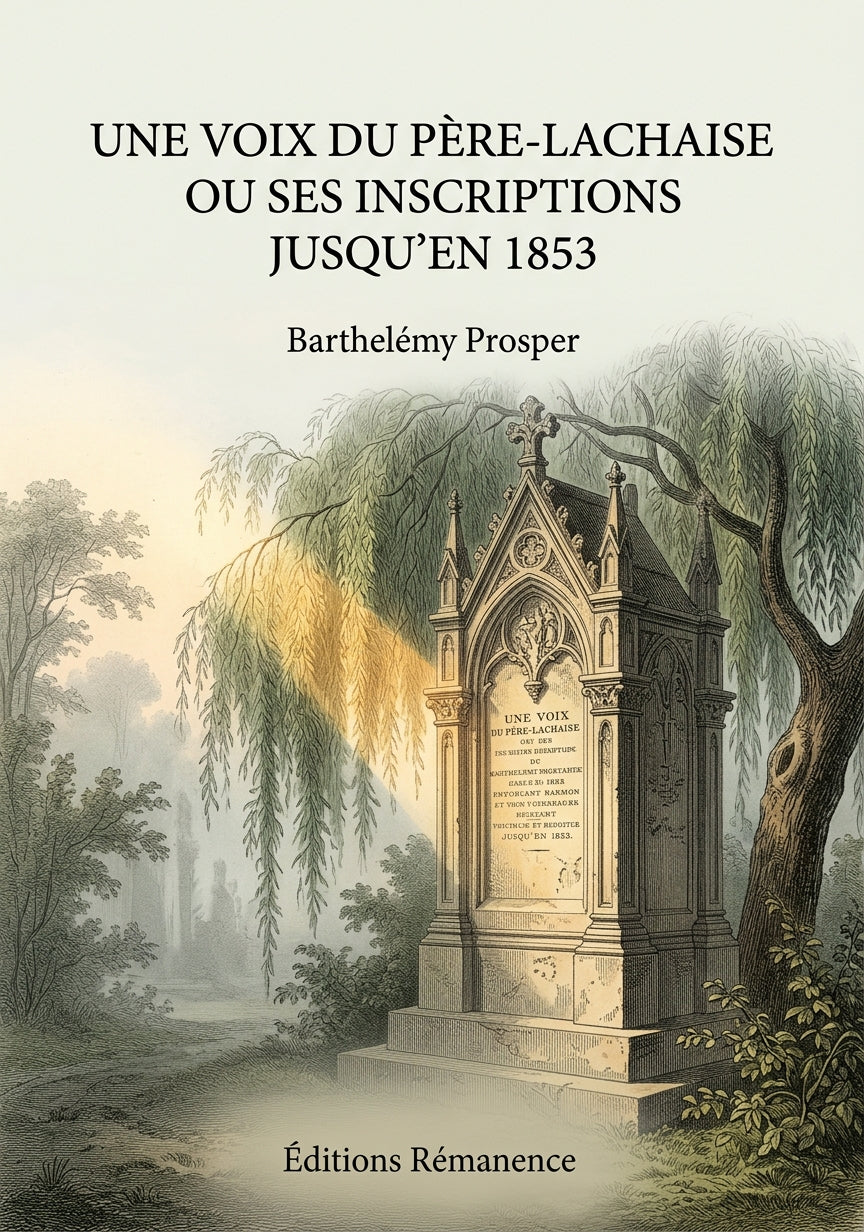 Livre Une voix du Père-Lachaise ou ses inscriptions jusqu’en 1853 par Barthelémy Prosper - Couverture - Editions Remanence