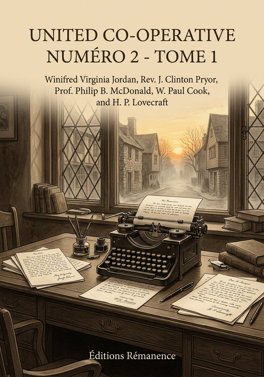 Livre United Co-operative numero 2 - Tome 1 par Winifred Virginia Jordan, Rev. J. Clinton Pryor, Prof. Philip B. McDonald, W. Paul Cook, and H. P. Lovecraft - Couverture - Editions Remanence