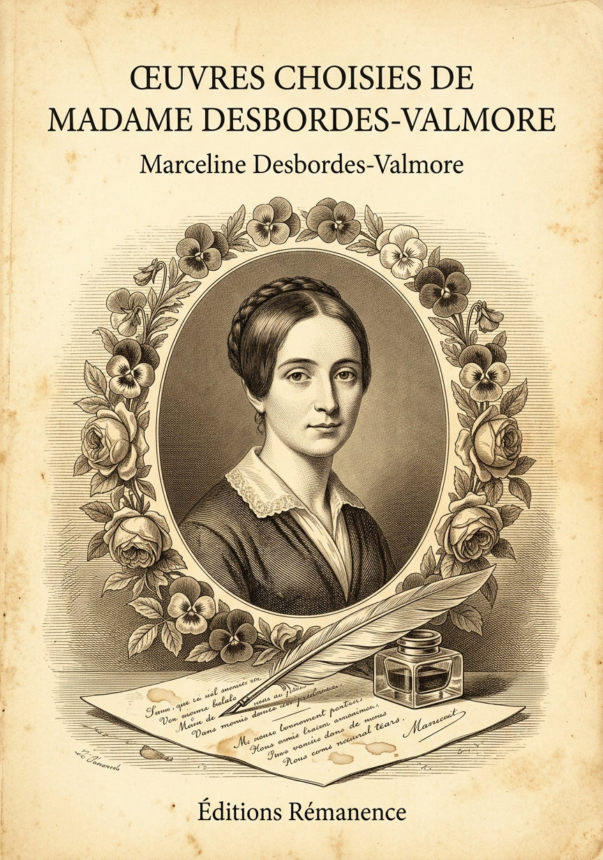 Livre Œuvres choisies de Madame Desbordes-Valmore par Marceline Desbordes-Valmore - Couverture - Editions Remanence