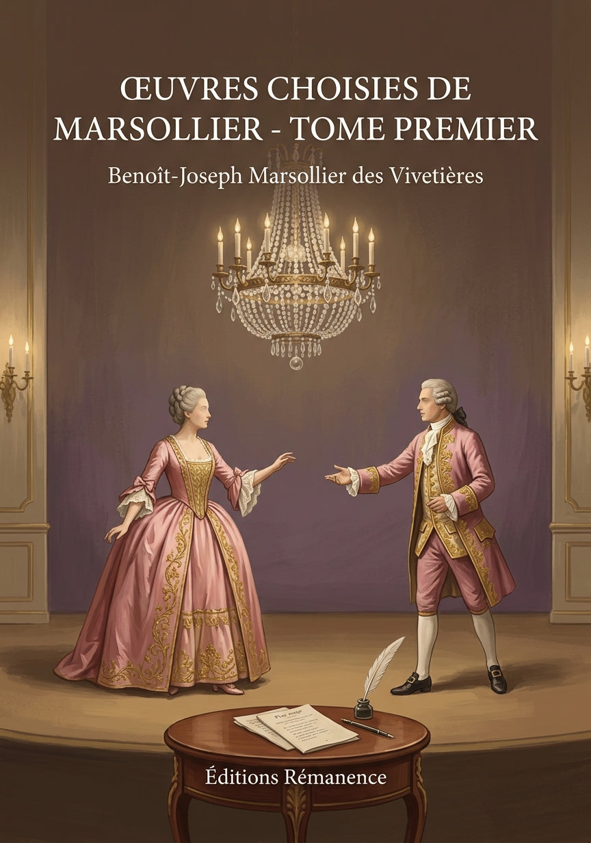 Livre Œuvres choisies de Marsollier - Tome premier par Benoît-Joseph Marsollier des Vivetières - Couverture - Editions Remanence