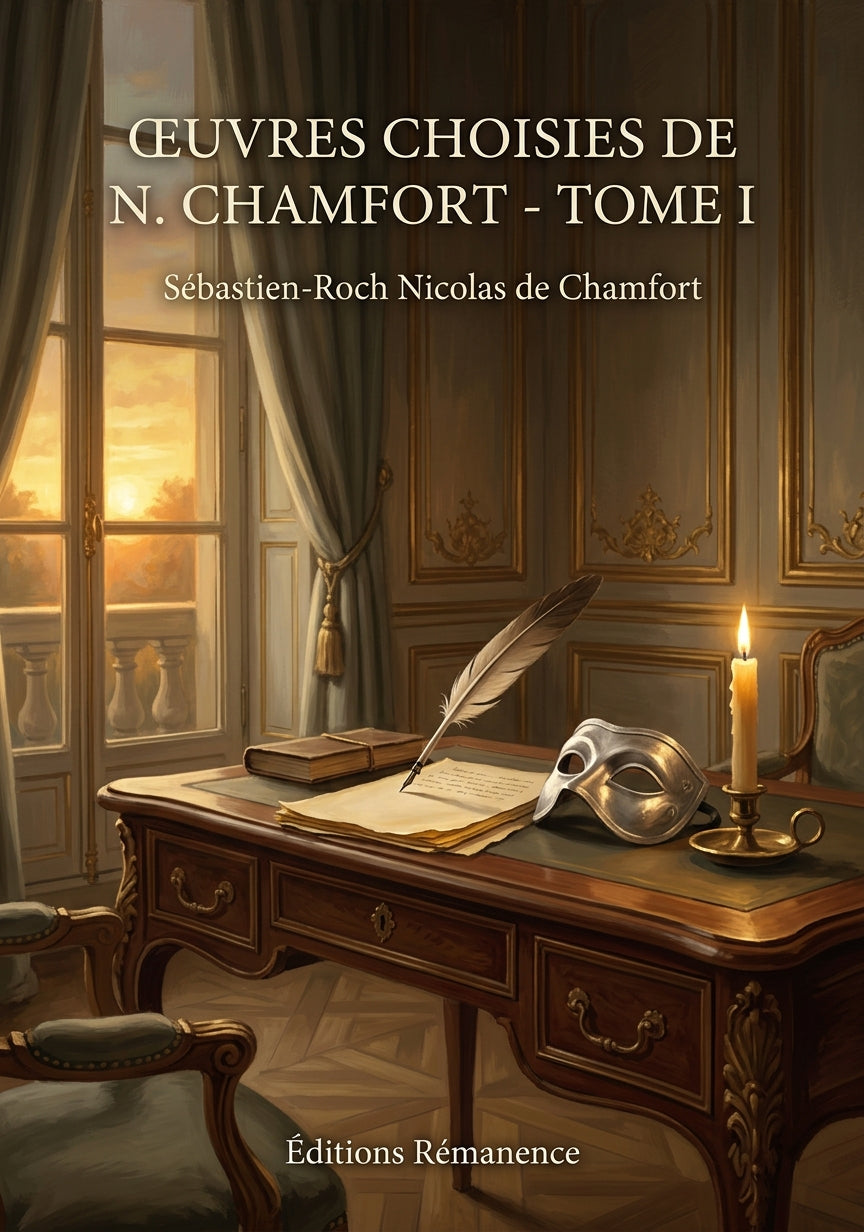 Livre Œuvres choisies de N. Chamfort - Tome I par Sébastien-Roch Nicolas de Chamfort - Couverture - Editions Remanence