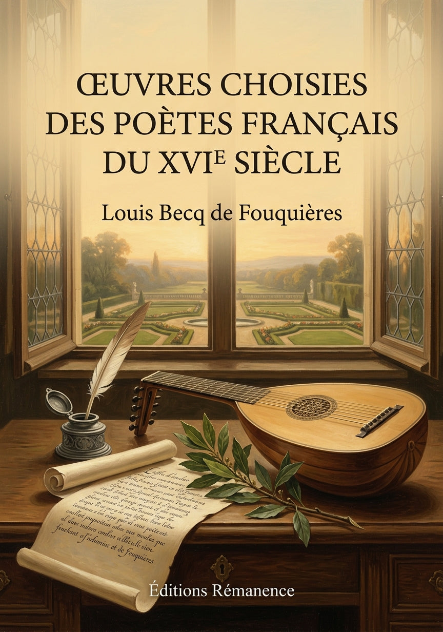 Livre Œuvres choisies des poètes français du XVIe siècle par Louis Becq de Fouquières - Couverture - Editions Remanence