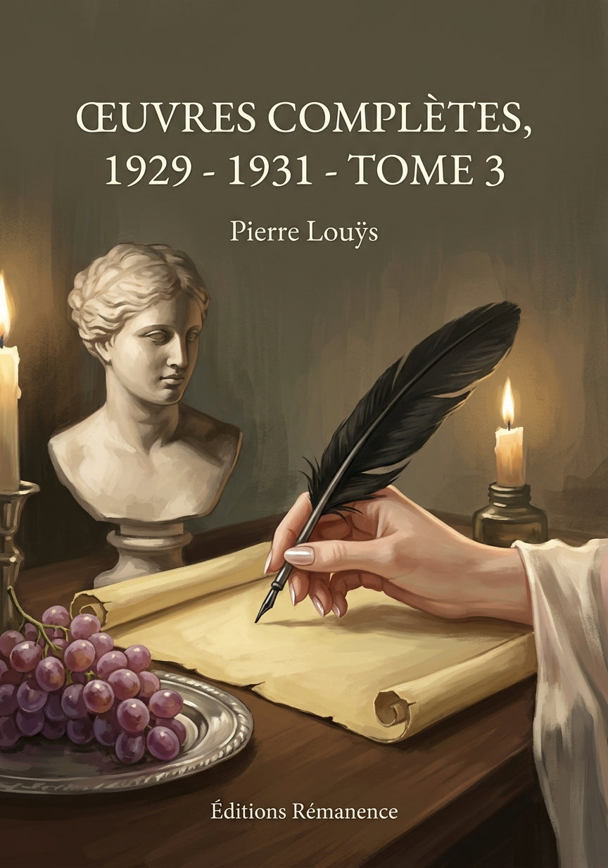 Livre Œuvres complètes, 1929 - 1931 - Tome 3 par Pierre Louÿs - Couverture - Editions Remanence