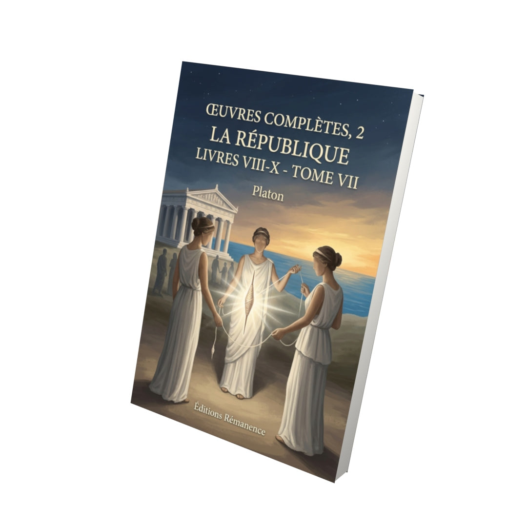 Livre Œuvres complètes, 2, La République, livres VIII-X - Tome VII par Platon - Vue 3D - Editions Remanence