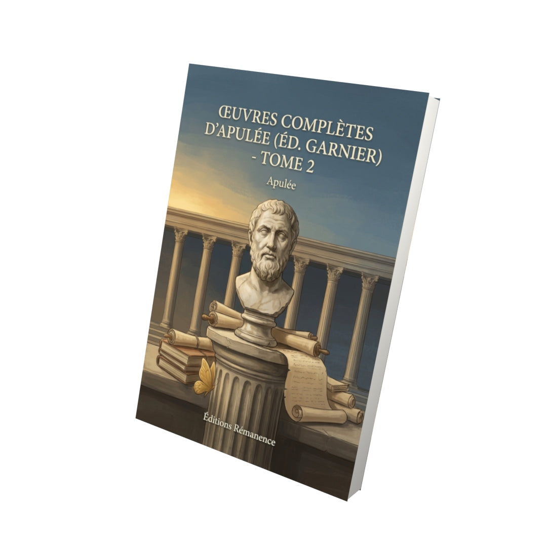 Livre Œuvres complètes d’Apulée (éd. Garnier) - Tome 2 par Apulée - Vue 3D - Editions Remanence