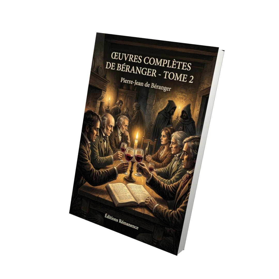 Livre Œuvres complètes de Béranger - Tome 2 par Pierre-Jean de Béranger - Vue 3D - Editions Remanence