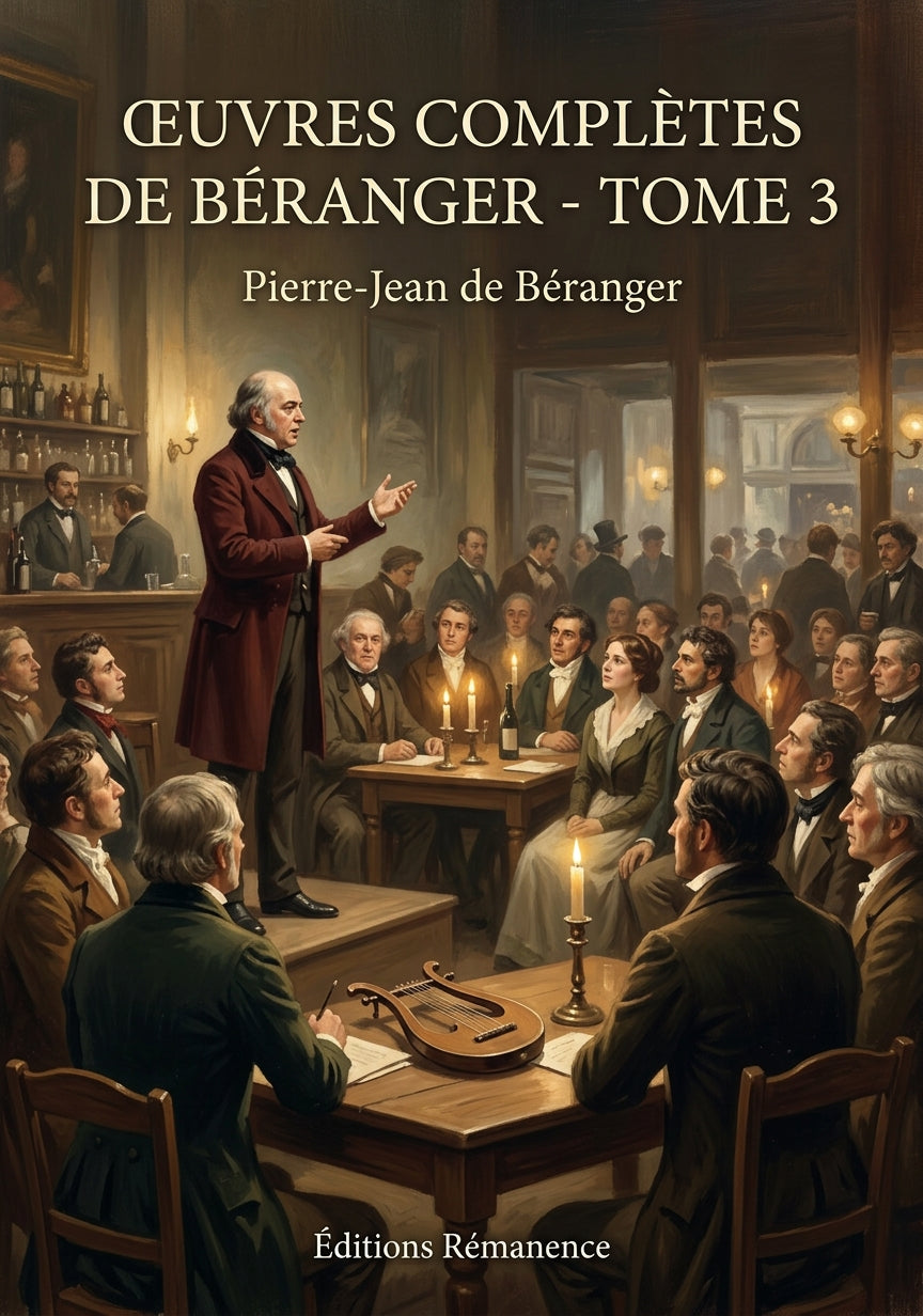 Livre Œuvres complètes de Béranger - Tome 3 par Pierre-Jean de Béranger - Couverture - Editions Remanence