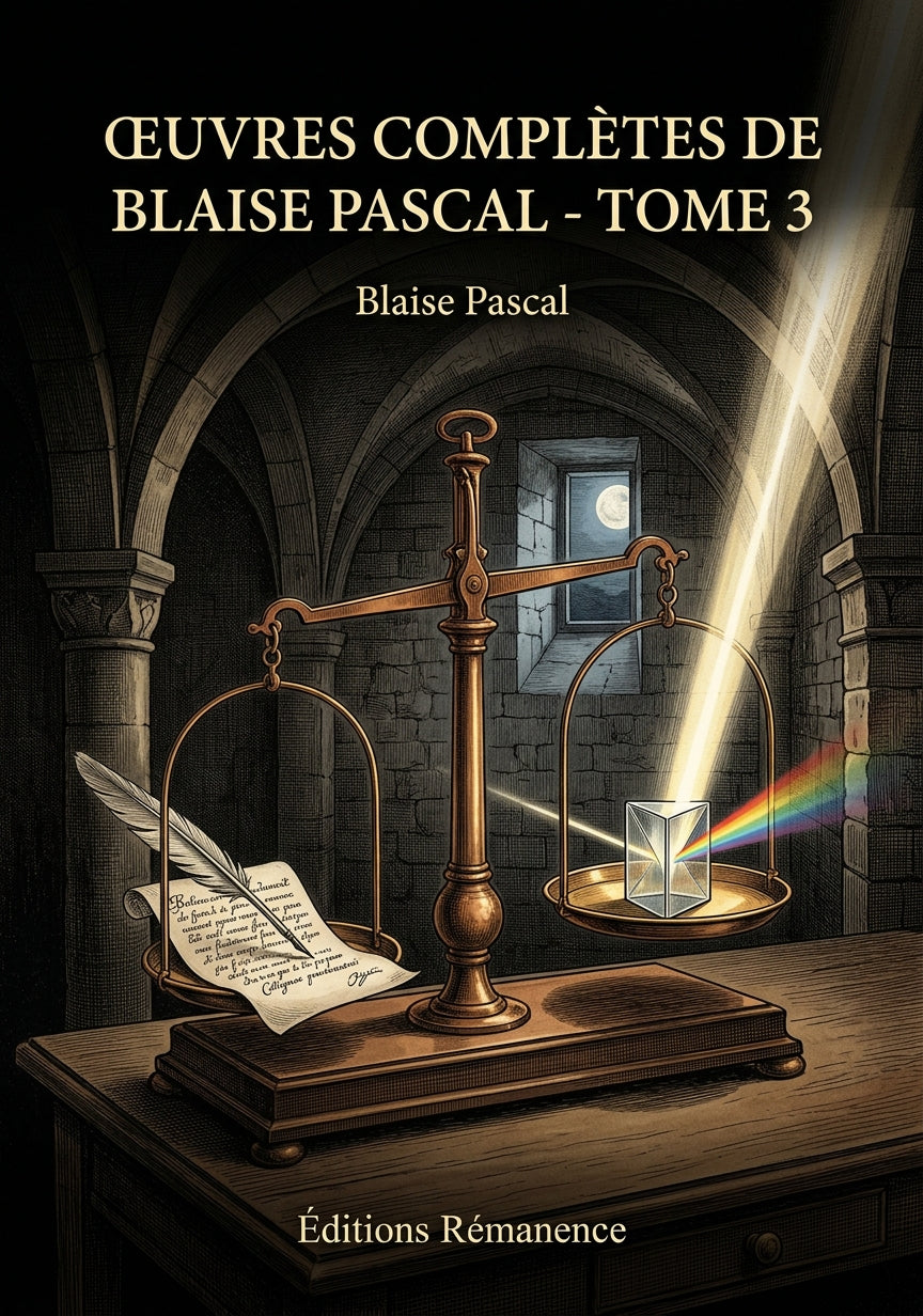 Livre Œuvres complètes de Blaise Pascal - Tome 3 par Blaise Pascal - Couverture - Editions Remanence
