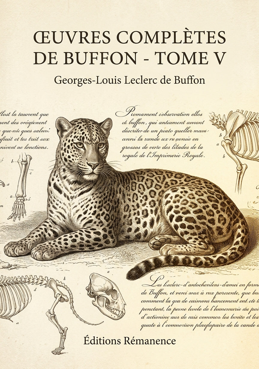 Livre Œuvres complètes de Buffon - Tome V par Georges-Louis Leclerc de Buffon - Couverture - Editions Remanence