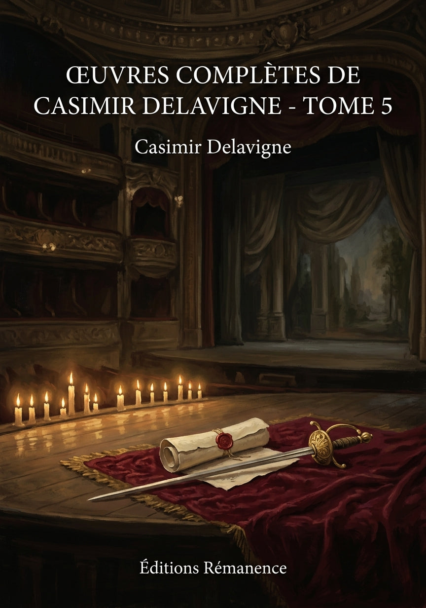 Livre Œuvres complètes de Casimir Delavigne - Tome 5 par Casimir Delavigne - Couverture - Editions Remanence