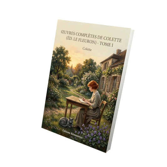 Livre Œuvres complètes de Colette (éd. Le Fleuron) - Tome I par Colette - Vue 3D - Editions Remanence