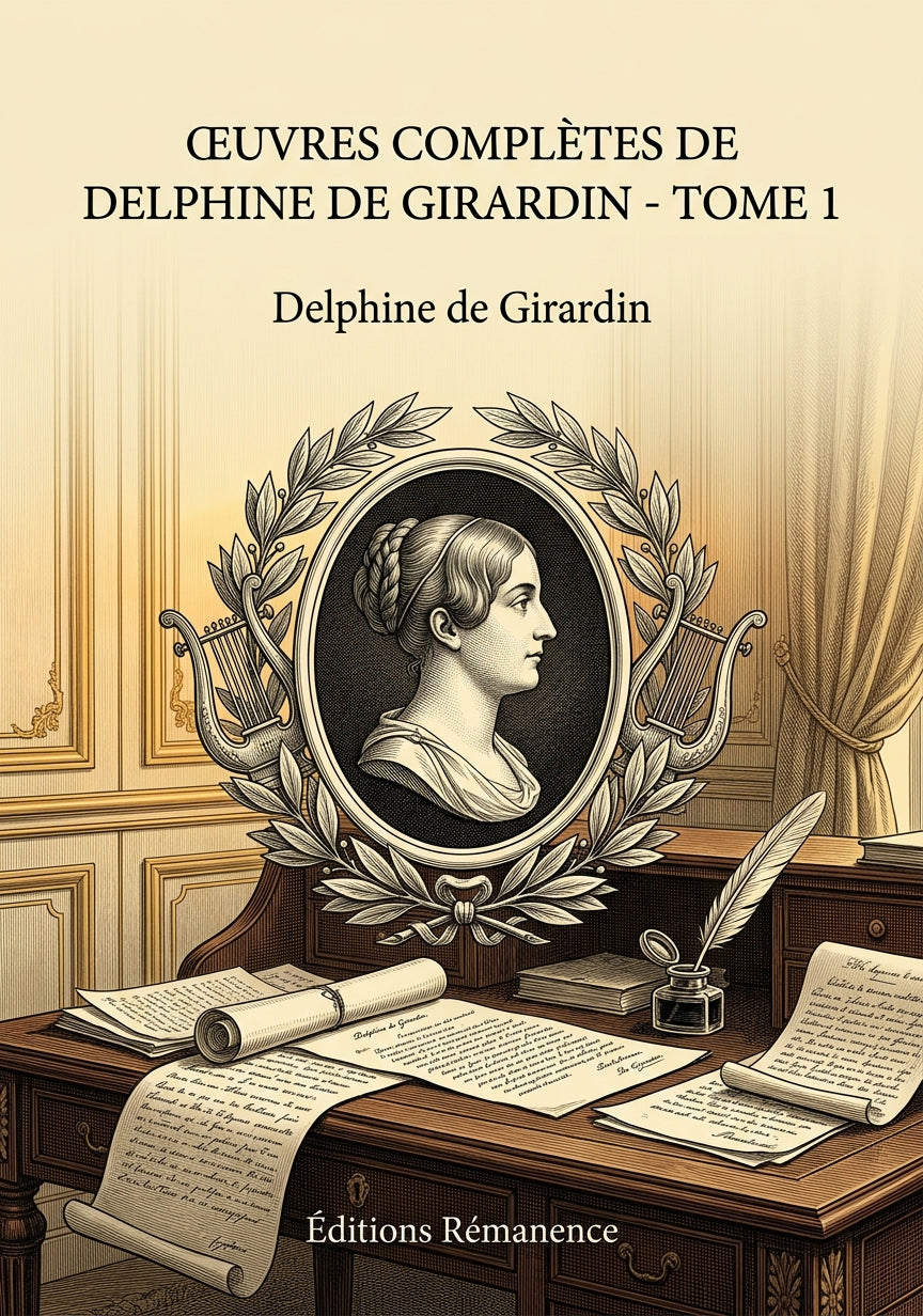 Livre Œuvres complètes de Delphine de Girardin - Tome 1 par Delphine de Girardin - Couverture - Editions Remanence