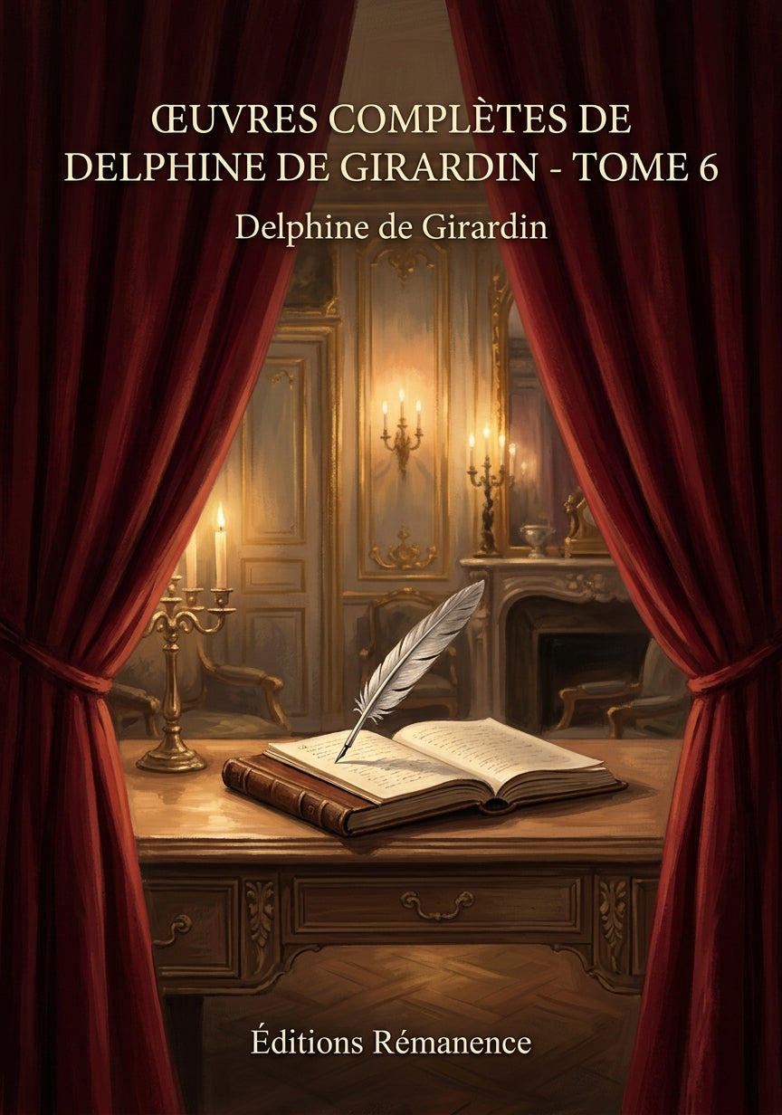 Livre Œuvres complètes de Delphine de Girardin - Tome 6 par Delphine de Girardin - Couverture - Editions Remanence