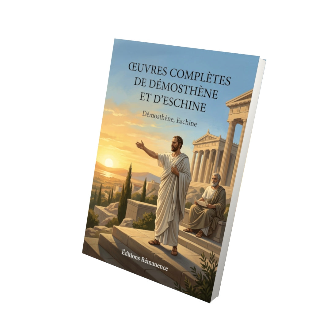 Livre Œuvres complètes de Démosthène et d’Eschine par Démosthène, Eschine - Vue 3D - Editions Remanence