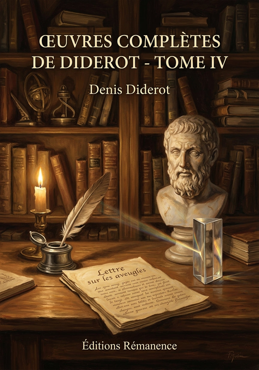 Livre Œuvres complètes de Diderot - Tome IV par Denis Diderot - Couverture - Editions Remanence