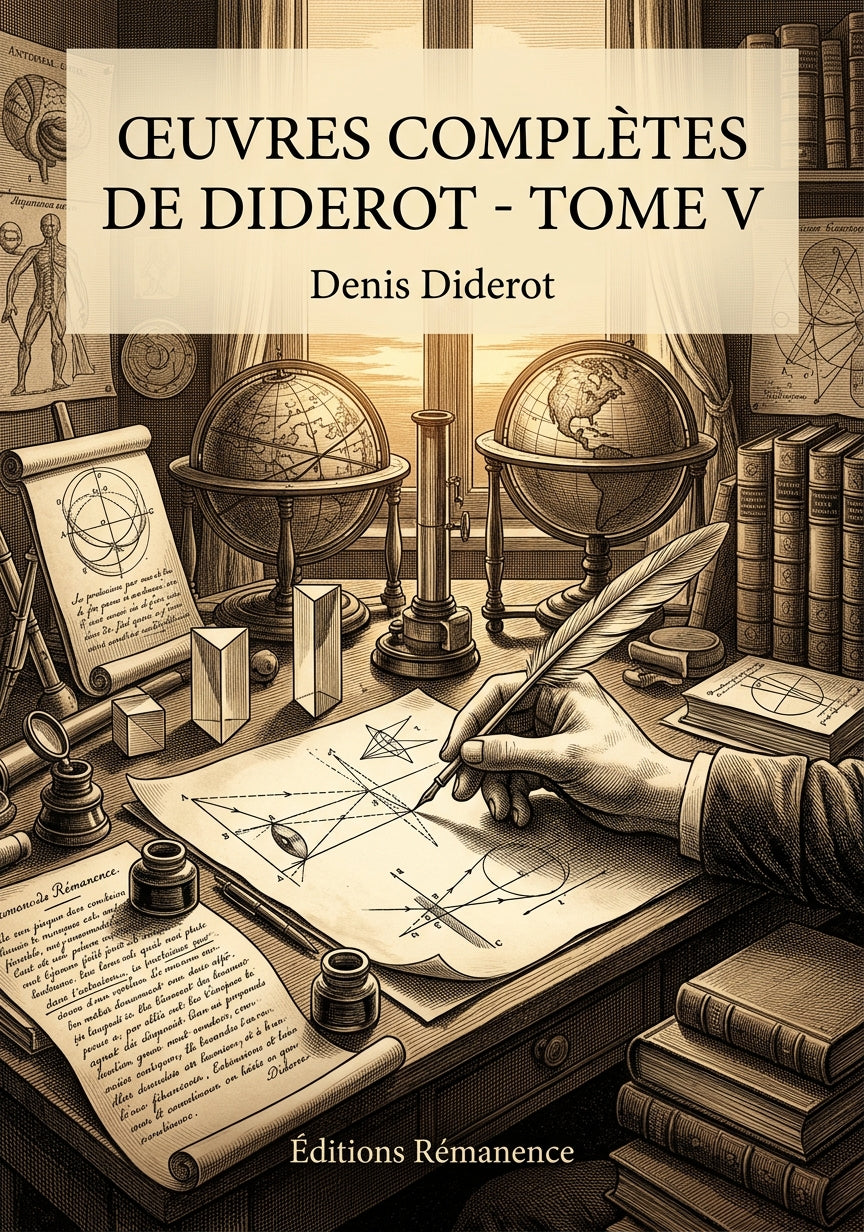 Livre Œuvres complètes de Diderot - Tome V par Denis Diderot - Couverture - Editions Remanence