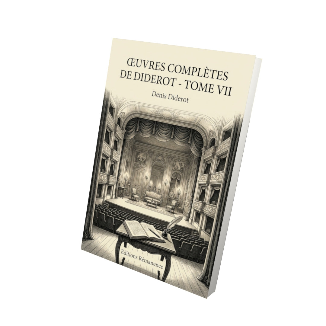 Livre Œuvres complètes de Diderot - Tome VII par Denis Diderot - Vue 3D - Editions Remanence