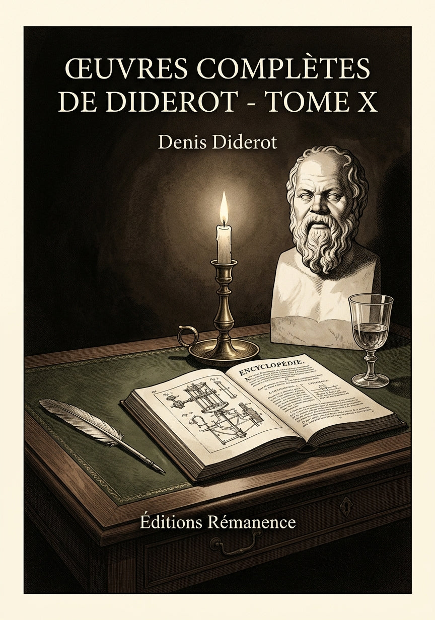 Livre Œuvres complètes de Diderot - Tome X par Denis Diderot - Couverture - Editions Remanence