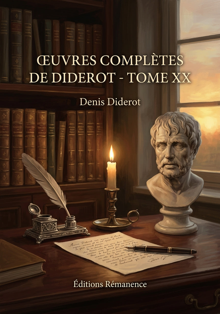 Livre Œuvres complètes de Diderot - Tome XX par Denis Diderot - Couverture - Editions Remanence
