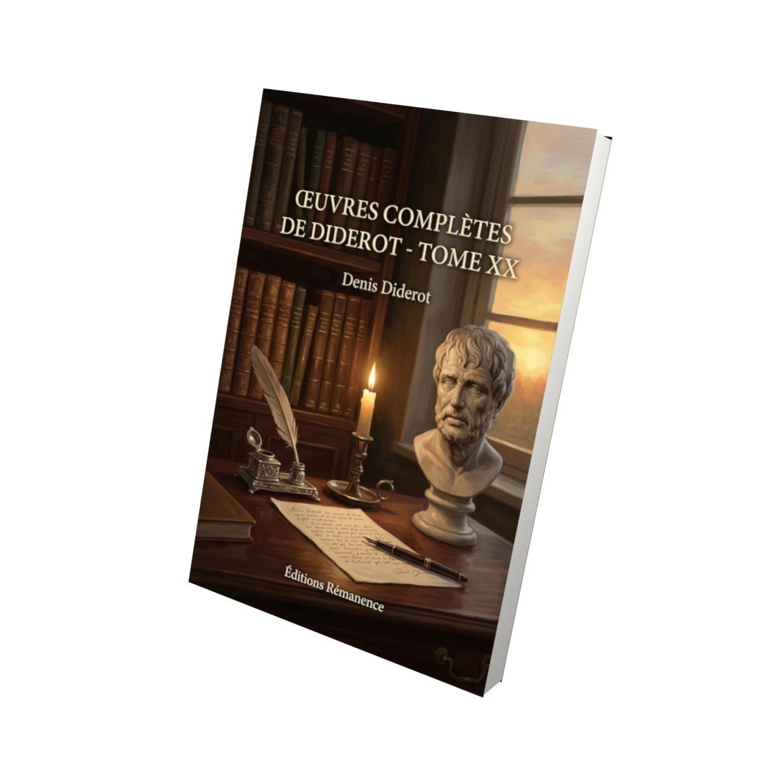 Livre Œuvres complètes de Diderot - Tome XX par Denis Diderot - Vue 3D - Editions Remanence