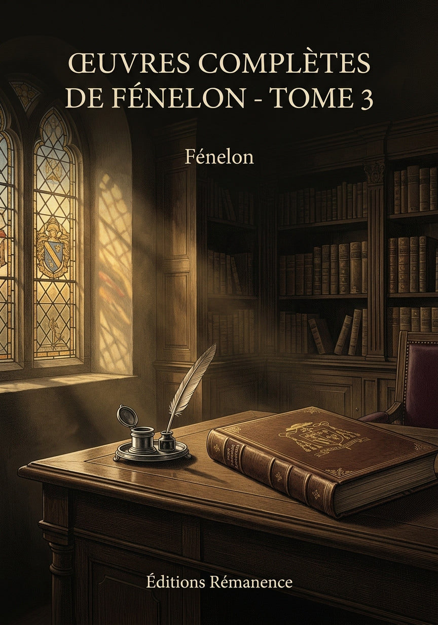 Livre Œuvres complètes de Fénelon - Tome 3 par Fénelon - Couverture - Editions Remanence