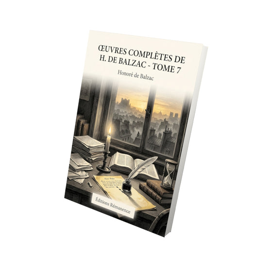Livre Œuvres complètes de H. de Balzac - Tome 7 par Honoré de Balzac - Vue 3D - Editions Remanence