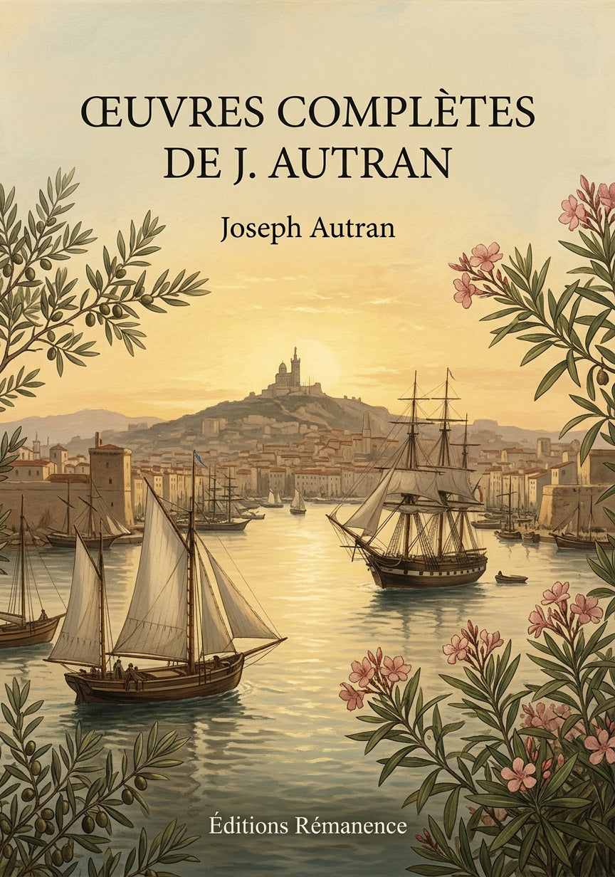 Livre Œuvres complètes de J. Autran par Joseph Autran - Couverture - Editions Remanence