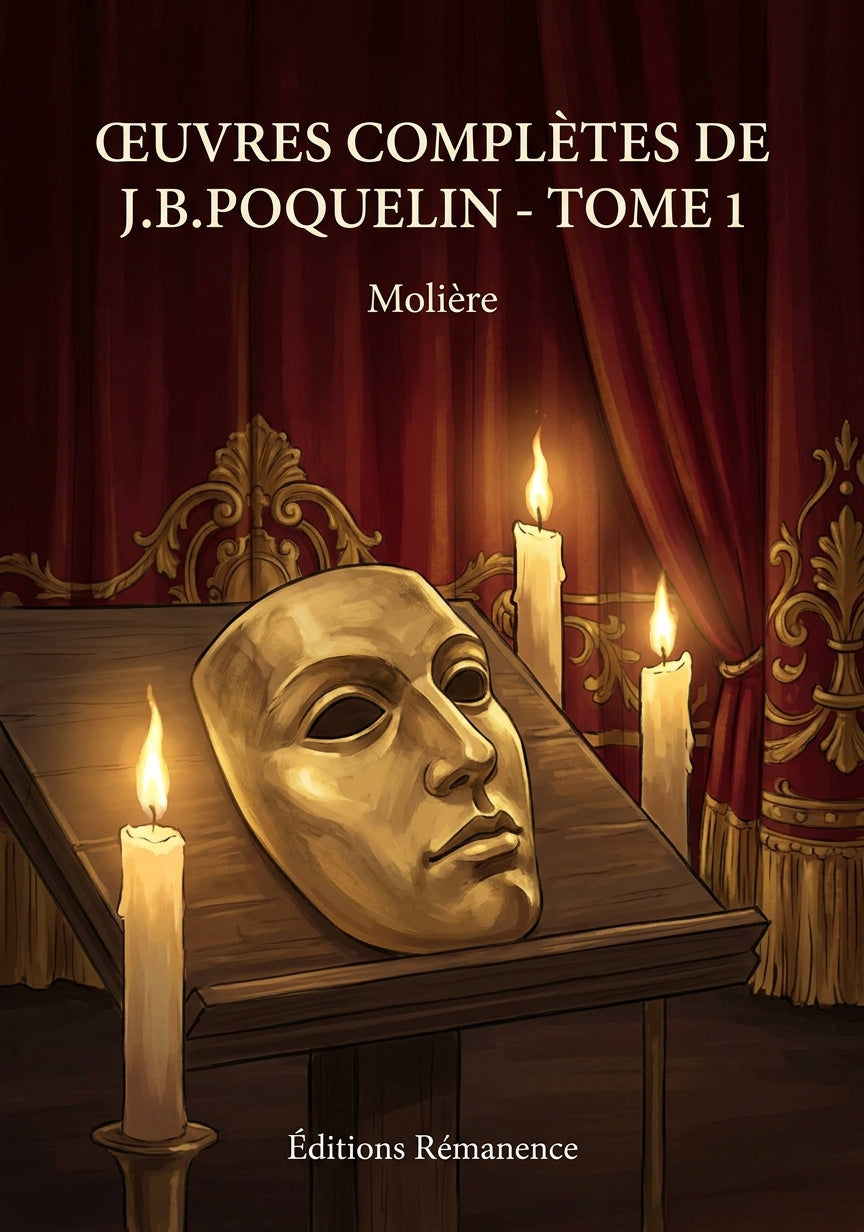 Livre Œuvres complètes de J.B.Poquelin - Tome 1 par Molière - Couverture - Editions Remanence
