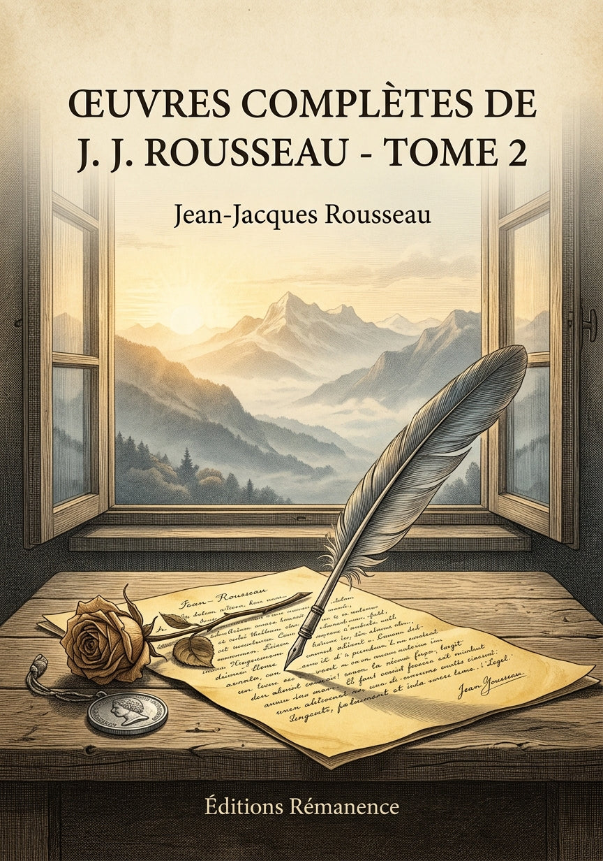 Livre Œuvres complètes de J. J. Rousseau - Tome 2 par Jean-Jacques Rousseau - Couverture - Editions Remanence