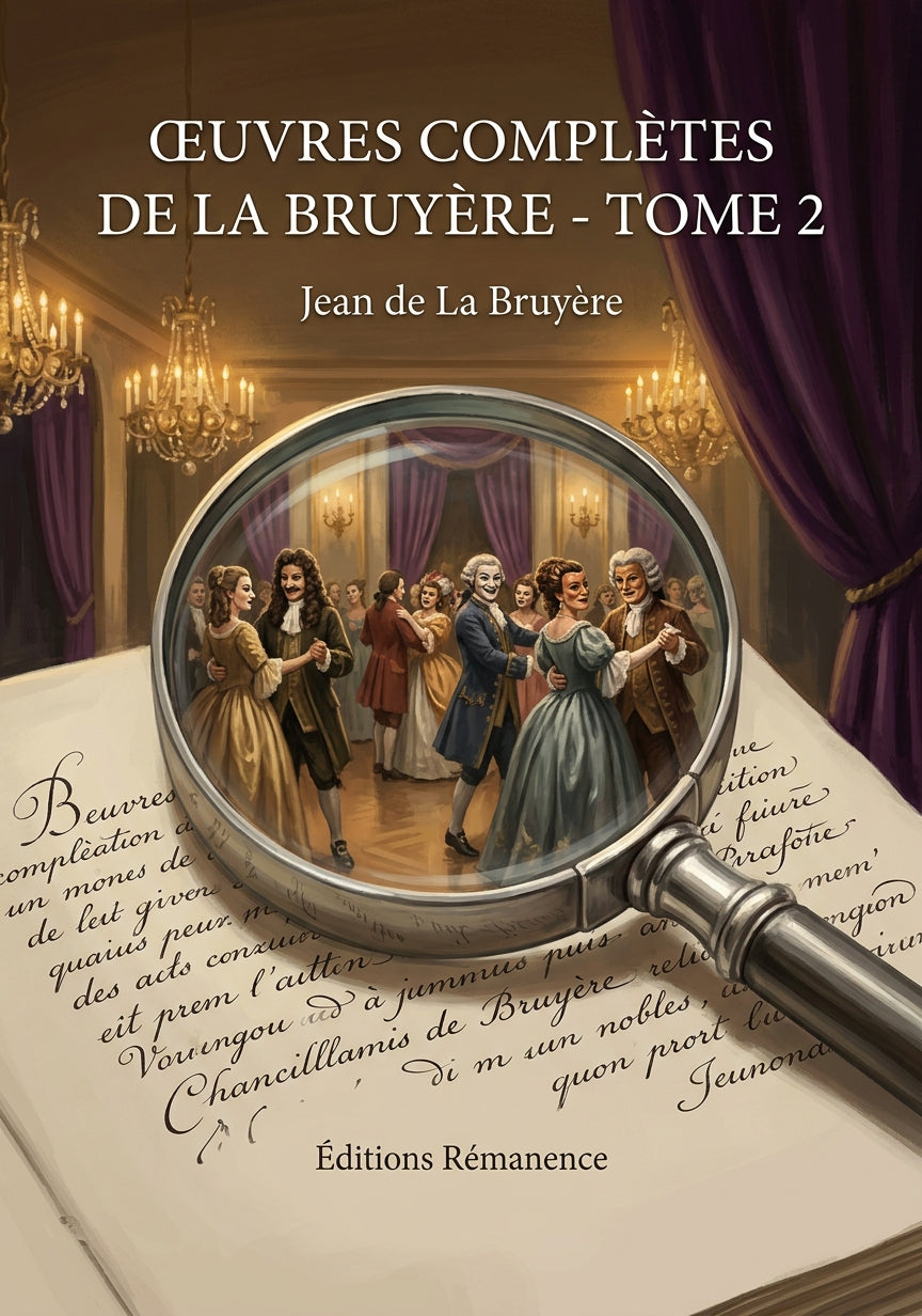 Livre Œuvres complètes de La Bruyère - Tome 2 par Jean de La Bruyère - Couverture - Editions Remanence