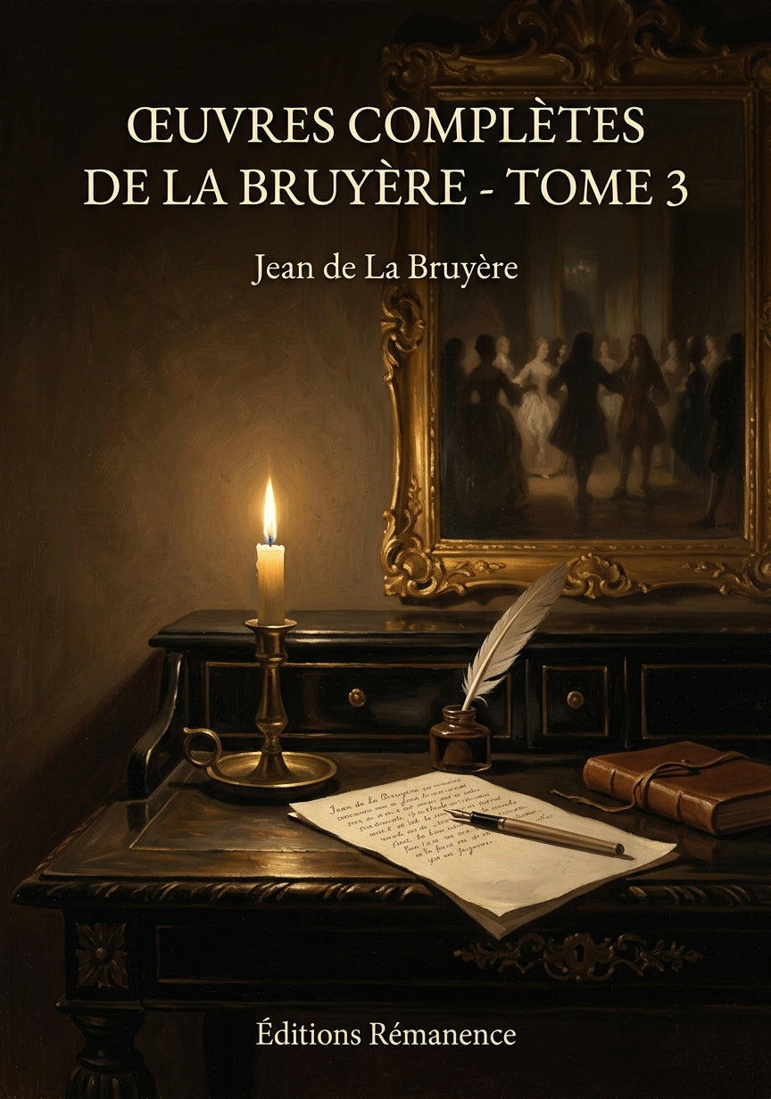 Livre Œuvres complètes de La Bruyère - Tome 3 par Jean de La Bruyère - Couverture - Editions Remanence
