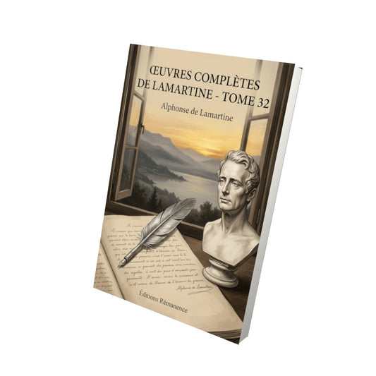 Livre Œuvres complètes de Lamartine - Tome 32 par Alphonse de Lamartine - Vue 3D - Editions Remanence