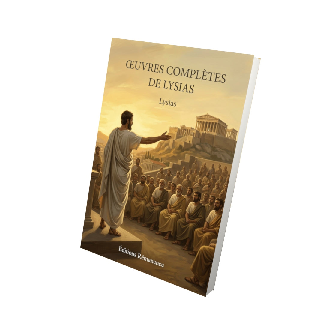 Livre Œuvres complètes de Lysias par Lysias - Vue 3D - Editions Remanence