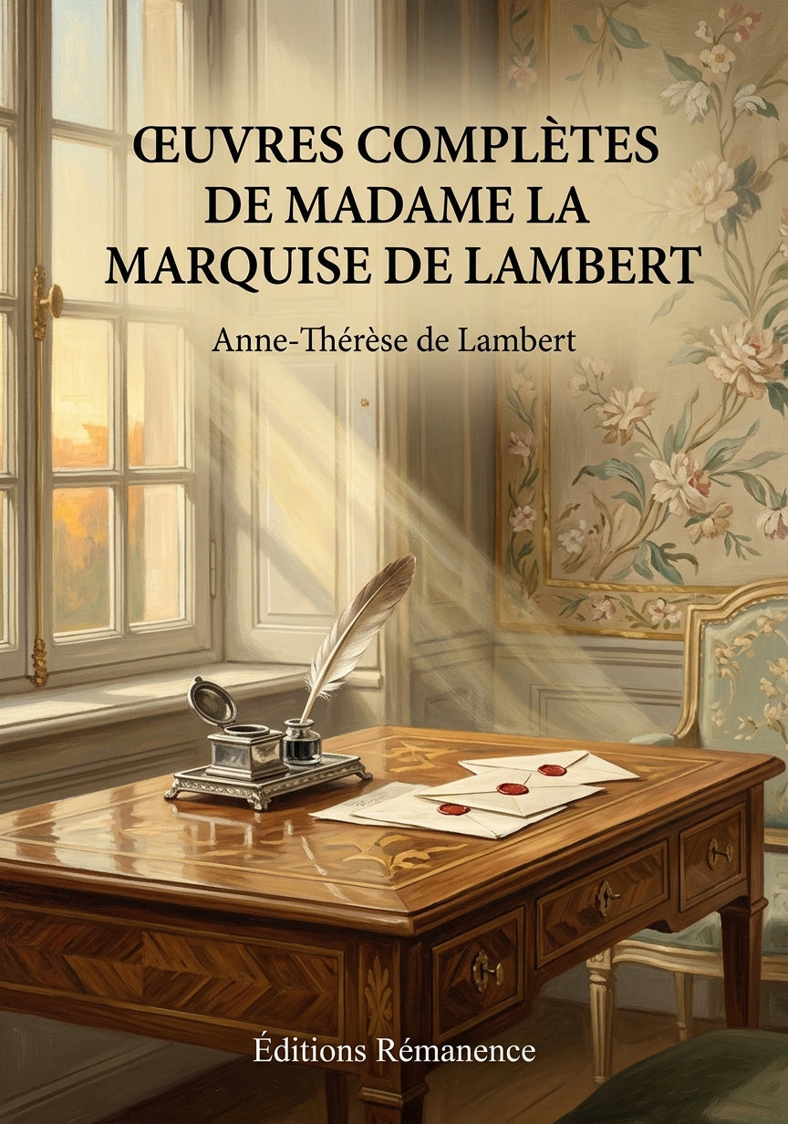 Livre Œuvres complètes de madame la marquise de Lambert par Anne-Thérèse de Lambert - Couverture - Editions Remanence