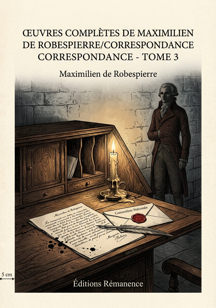 Livre Œuvres complètes de Maximilien de Robespierre/Correspondance - Tome 3 par Maximilien de Robespierre - Couverture - Editions Remanence