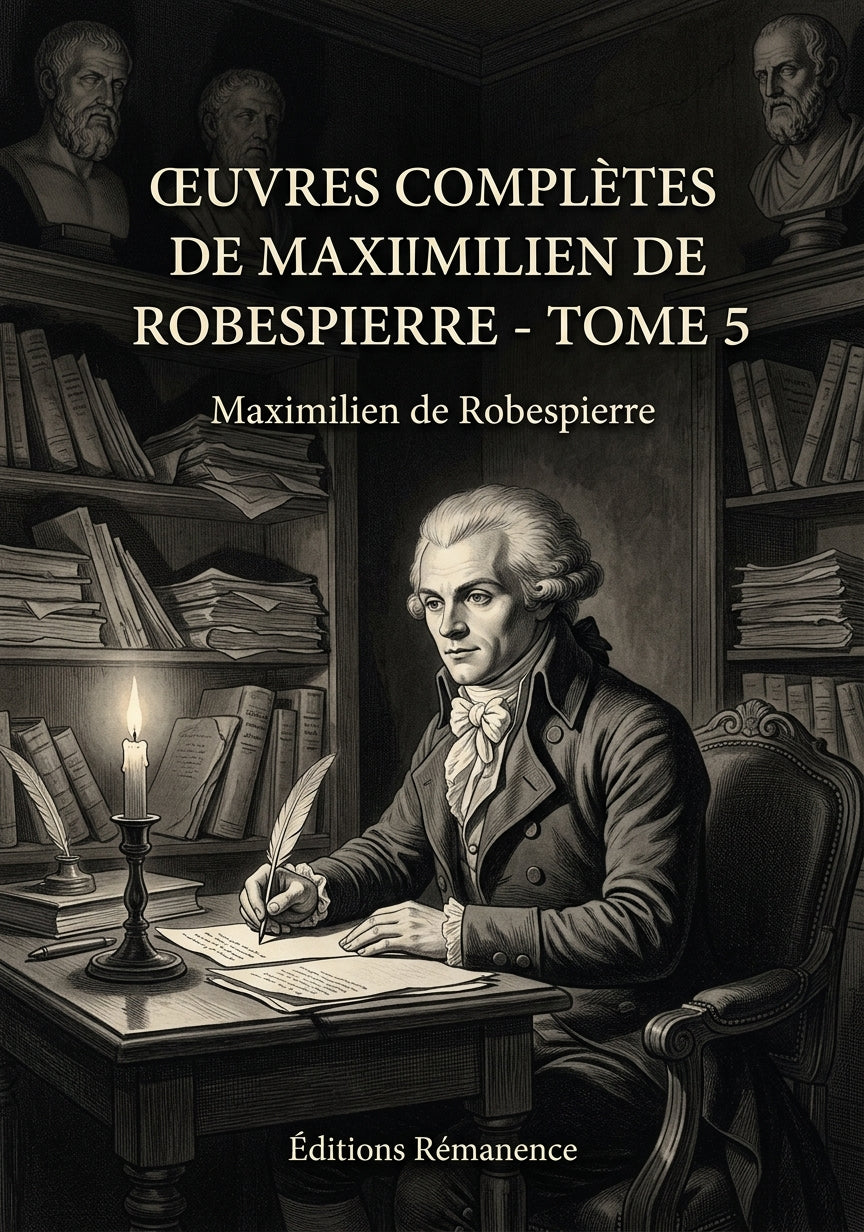 Livre Œuvres complètes de Maximilien de Robespierre - Tome 5 par Maximilien de Robespierre - Couverture - Editions Remanence
